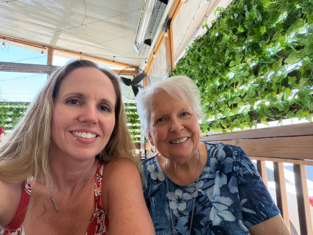 Mom and me having lunch at Nueva Cantina on Cinco de Mayo